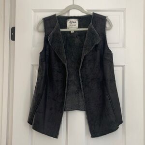NWOT Dylan reversible faux fur and suede vest